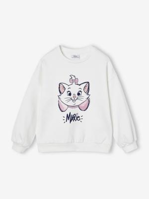 Meisjessweater met glitters Disney® Marie De Aristokatten ecru Meisjessweater met glitters Disney® Marie De Aristokatten ecru
