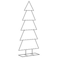 Kerstdecoratie kerstboom 150 cm metaal zwart - thumbnail