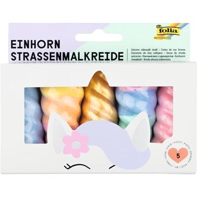Set van 5 stoepkrijt LICORNE FOLIA meerkleurig Set van 5 stoepkrijt LICORNE FOLIA meerkleurig