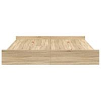 Opbergbedframe met lade Sonoma eiken 200 x 200 cm Bewerkt hout - thumbnail