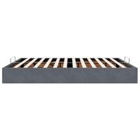 Ottoman bedframe zonder matras 160x200 cm fluweel donkergrijs - thumbnail