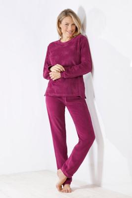 Paars velours dames pyjama Hajo Paars velours dames pyjama Hajo