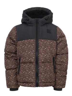 LOOXS 10sixteen winter jas meisjes - bruin/zwart - panter
