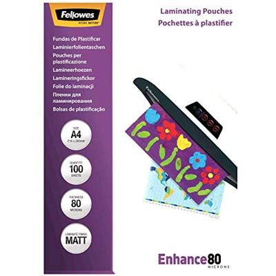 Fellowes lamineerhoes Enhance80 ft A4, 160 micron (2 x 80 micron), pak van 100 stuks, mat