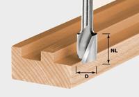 Festool 490980 Groeffrees Lengte 60 mm Afmeting, Ø 10 mm Werklengte 30 mm Schachtdiameter 8 mm - thumbnail