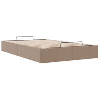 Bedframe zonder matras 120x190 cm kunstleer cappuccinokleurig - thumbnail