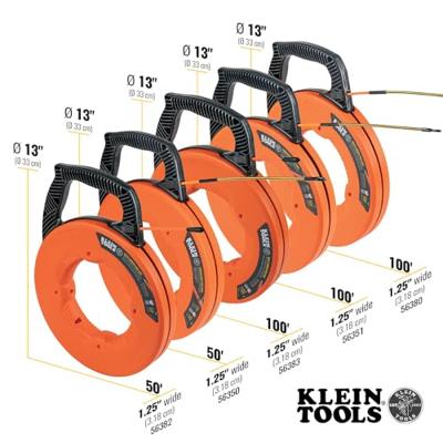 Kleine tools visband, glasvezeldraad trechter met spiraalvoorvak, geoptimaliseerde behuizing en greep, 30,5 m kleine gereedschappen 56351