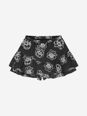 Nik&Nik zomer skort meisjes - zwart - Rose