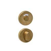 Intersteel WC-sluiting verdekt ø53x10mm met stift 8x8mm - PVD messing getrommeld - thumbnail