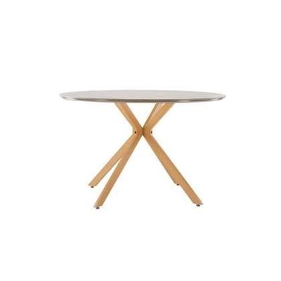 Nohr Ronde Eettafel 'Chenell' Marmerlook, 120cm, kleur grijs