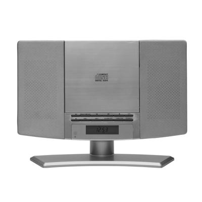 Denver MC-5220 Silver Stereoset CD, AUX, FM Incl. afstandsbediening, Wandmontage Zilver