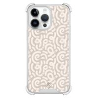 iPhone 14 Pro Max shockproof hoesje - Ivory abstraction - thumbnail