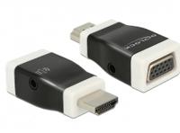 Delock 65586 HDMI / VGA Adapter [1x HDMI-stekker - 1x D-sub bus 15-polig] Zwart, Wit - thumbnail