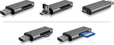 ICY BOX IB-CR200-C Externe cardreader met multi-USB connector kaartlezer