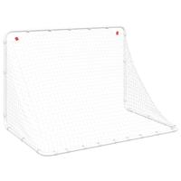 VidaXL Voetbaldoel wit 122x81x81 cm staal - thumbnail