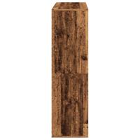 Kamerscherm 100x33x115 cm bewerkt hout oud houtkleurig - thumbnail