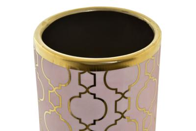 Vaas DKD Home Decor Roze Gouden Porselein Orientaals Verchroomd 14 x 14 x 32 cm Vaas DKD Home Decor Roze Gouden Porselein Orientaals Verchroomd 14 x 14 x 32 cm