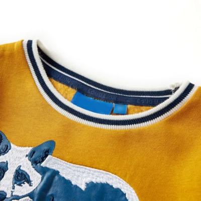 Kindertrui vossenprint 104 okerkleurig - thumbnail