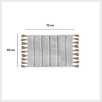 Badkleed 5five Simply Smart Pom pom Bruin Katoen 50 x 75 cm - thumbnail