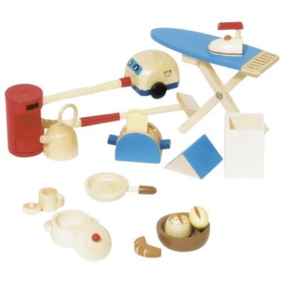 Goki poppenhuis accessoires, 19dlg.