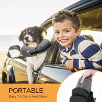 Nobleza Opblaasbare herstelhalsband voor hond en kat, verstelbaar, voor huisdieren, opblaasbare beschermende halsband voor katten, honden, herstel van operaties of wonden, grijs (S) - thumbnail