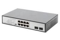 Digitus DN-95140 netwerk-switch Unmanaged Gigabit Ethernet (10/100/1000) Power over Ethernet (PoE) Zwart, Zilver - thumbnail