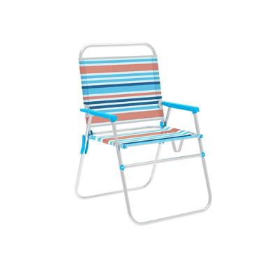 Marbueno Vouwstoel Aluminium Oranje en Blauw Strand en Zwembad 52X56X80 cm 10462