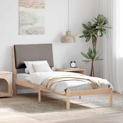 Bedframe Bruin en taupe 75 x 190 cm Massief grenenhout Bedframe Bruin en taupe 75 x 190 cm Massief grenenhout