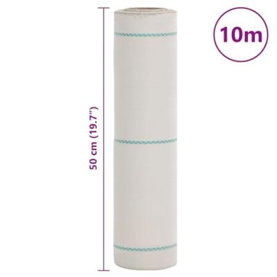 VidaXL Worteldoek 0,5x10 m polypropeen wit