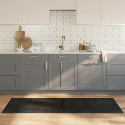 Vloerkleed rechthoekig 70x200 cm bamboe zwart