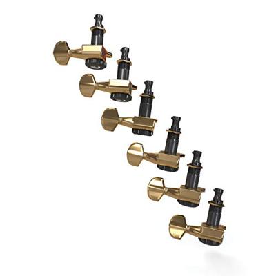 D&apos;Addario PWAT-6R3 Auto-Trim Tuning Machines 6 In-Line set-up goud