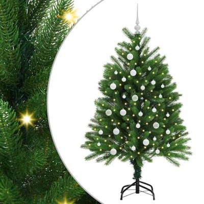 VidaXL Kerstboom met 150 led met standaard groen 120 cm pe