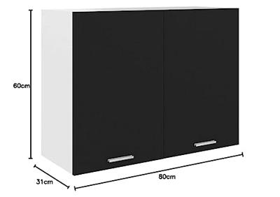 Hangkast 80x31x60 cm spaanplaat zwart
