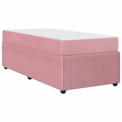 Bedframe met matras Roze 90 x 190 cm Stof