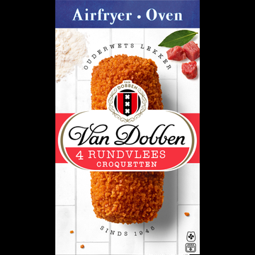 Van Dobben Airfryer & Oven Rundvlees Croquetten 4 x 80 g bij Jumbo Van Dobben Airfryer & Oven Rundvlees Croquetten 4 x 80 g bij Jumbo