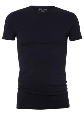 Slater Stretch T-Shirt Round neck Black Two Pack ( art 6520)