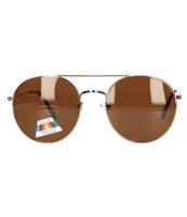 Spectrum polarized zonnebril piloot bruin glas unisex - thumbnail
