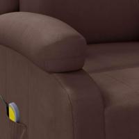 Massagestoel kunstleer bruin - thumbnail