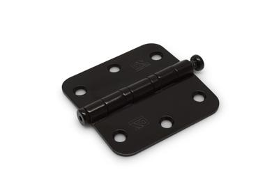 Dulimex Kogellagerscharnier ronde hoeken RVS zwart tot 40 kilo Dulimex Kogellagerscharnier ronde hoeken RVS zwart tot 40 kilo