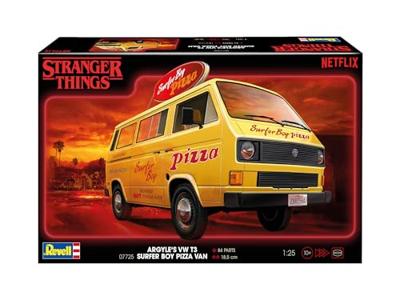 Revell 07725 Stranger Things Argyle's VWT3 Surfer Boy Pizza V Auto (bouwpakket) 1:25 Revell 07725 Stranger Things Argyle's VWT3 Surfer Boy Pizza V Auto (bouwpakket) 1:25
