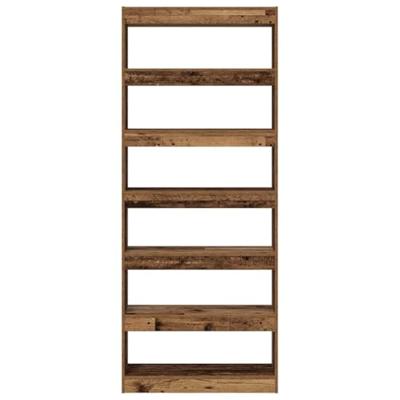 Boekenkast met plank Oud hout 80 x 30 x 198 cm Bewerkt hout - thumbnail