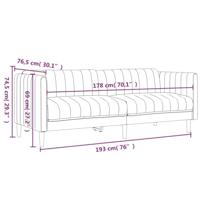 3-delige Loungeset stof donkergroen - thumbnail