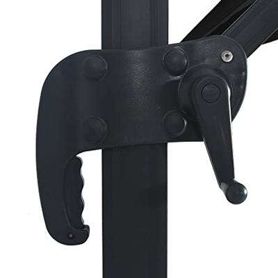 Zweefparasol met LED en aluminium paal 400x300 cm zwart Zweefparasol met LED en aluminium paal 400x300 cm zwart