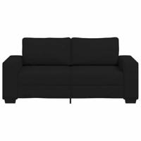 2-zitsbank 140 cm stof zwart - thumbnail