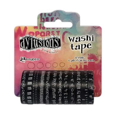 Ranger Ink Ranger • dylusions washi tape set black 3,5cm x 5,5m 12pieces