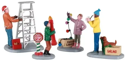 Getting ready to decorate set of 4 kerstfiguur LEMAX - Lemax Getting ready to decorate set of 4 kerstfiguur LEMAX - Lemax