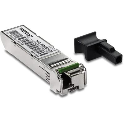 TRENDnet, TEG-MGBS10D5, enkele modus LC-module met dubbele golflengte, tot 10 km (6.2 mijl), moet met TEG-MGBS10D3 of andere compatibele module worden verbonden.