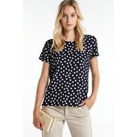 VERO MODA T-shirt met stippen donkerblauw - thumbnail