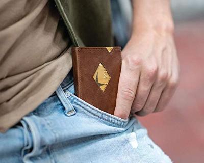 Exentri Leather Multi Wallet hazelnut Dames portemonnee