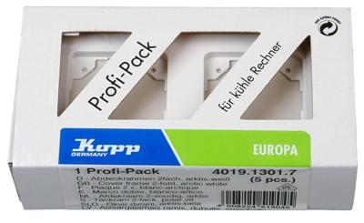 Kopp 401913017 Frame 2-voudig Europa Arctisch-wit, Mat 5 stuk(s)